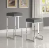 CoasterEveryday 105262 Gervase - Square Bar Stool - Gray And Chrome