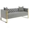 CoasterElevations 509111-S2 Eastbrook - 2 Piece Velvet Upholstered Tufted Sofa Set - Gray