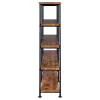 CoasterEveryday 801543 Analiese - 4-Shelf Double Bookshelf - Rustic Nutmeg