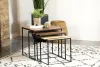 CoasterElevations 931182 Belcourt - 3 Piece Square Nesting Tables - Natural And Black