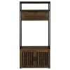 Coaster Fine Furniture 980006 Quincy - 2 Door Coat Rack Hall Tree Storage Bench - Dark Pine