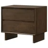 Coaster Fine Furniture 225012 Glenwood - 2-Drawer Nightstand Bedside Table - Warm Brown