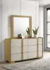 Coaster Fine Furniture 215653M Hyland - 6-Drawer Dresser With Mirror - Natural