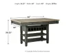 Ashley Furniture D736-32 Tyler Creek - Rectangular Dining Room Counter Table - Black / Gray