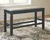 Ashley Furniture D736-09 Tyler Creek - DBL Counter UPH Bench  - Antique Black