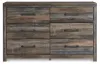 Ashley Furniture B211-31 Drystan - Six Drawer Dresser - Brown / Beige