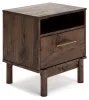 Ashley Furniture EB3660-291 Calverson - One Drawer Night Stand - Medium - Mocha