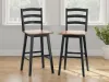 Ashley Furniture D634-230 Wildenauer - Tall Swivel Barstool (Set of 2) - Brown / Black