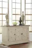 Ashley Furniture D647/25/01(4)/00/60/76(3) Ashley Furniture D647/25/01(4)/00/60/76(3) Bolanburg - 10 Pc. - Dining Room Table, 4 Side Chairs, Bench, Server, 3 Cabinets - Beige