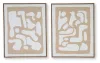 Ashley Furniture A8000503 Waldett - Wall Art Set (Set of 2) - Beige / White