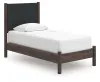Ashley Furniture PCB2614B8 Ashley Furniture PCB2614B8 Pamytta - Twin Upholstered Panel Platform Bed - Brown