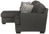 Jackson Furniture Industries 5473/42/75 Crawford - 2 Piece Sofa Chaise With LSF Chaise With 6 Included Accent Pillows - Dark Gray