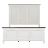 Liberty Furniture 417-BR-QPB Liberty Furniture 417-BR-QPB Allyson Park - Queen Panel Bed - Wirebrushed White / Charcoal