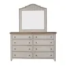 Liberty Furniture 652-BR-QPSDM Liberty Furniture 652-BR-QPSDM Farmhouse Reimagined - 3 Piece Bedroom Set (Queen Poster Bed, Dresser & Mirror) - Antique White / Chestnut Tops