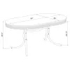 CoasterEveryday 2065 Retro - Oval Wood Top Dining Table - White And Chrome