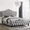CoasterEssence 315871Q Bella - Upholstered Queen Panel Bed - Gray