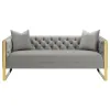 CoasterElevations 509111 Eastbrook - Velvet Upholstered Tufted Sofa - Gray