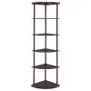 CoasterEveryday 800279 Bonwick - Wood 5-Shelf Corner Bookshelf - Cappuccino