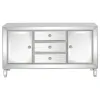 CoasterEssence 950825 Leticia - 3-Drawer Mirrored Storage Accent Cabinet - Silver