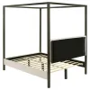 Coaster Fine Furniture 300834KE Monroe - Upholstered Eastern King Canopy Bed - Vanilla