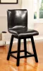 Furniture of America CM3433PC-2PK Hurley - Counter Height Chair (Set of 2) - Black