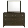 Coaster Fine Furniture 224423M Wilkes - 6-Drawer Dresser And Mirror - Dark Cocoa