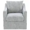 Coaster Fine Furniture 904137 Winter - Upholstered Sloped Arm Accent Swivel Chair - Gray