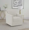 Coaster Fine Furniture 904133 Winter - Upholstered Sloped Arm Accent Swivel Chair - Beige