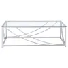 Coaster Fine Furniture 720498-S2 Lille - 2 Piece Glass Top Coffee And End Table Set - Chrome
