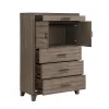 New Classic B3412-070 Harrisburg - Door Chest - Walnut