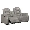 New Classic L3183A-25-LGY New Classic L3183A-25-LGY Breckenridge II - Console Loveseat With Dual Recliners - Light Gray