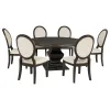 Coaster Fine Furniture 109230-S7 Twyla - 7 Piece Round Wood Dining Room Table Set - Dark Cocoa