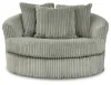 Ashley Furniture 2110521 Lindyn - Oversized Swivel Accent Chair - Fog