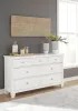 Ashley Furniture B680/31/36/46/56/58/97 Ashley Furniture B680/31/36/46/56/58/97 Fortman - 6 Pc. - Dresser, Mirror, Chest, King Panel Bed - White