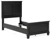 Ashley Furniture B687/31/36/52/53/86/92(2) Ashley Furniture B687/31/36/52/53/86/92(2) Lanolee - 7 Pc. - Dresser, Mirror, Twin Panel Bed, 2 Nightstands - Black