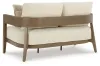 Ashley Furniture P671-835 Serene Bay - Loveseat With Cushion - Dark Brown / White