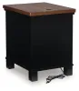 Ashley Furniture T664-7 Wildenauer - Chair Side End Table - Brown / Black