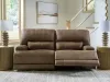 Ashley Furniture PC9180247 Beckley Place - 2 Seat Power Reclining Sofa With Adjustable Headrest - Earth