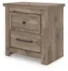 Ashley Furniture PCB2260-92 Rusticott - Two Drawer Night Stand - Brown