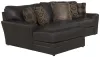 Jackson Furniture Industries 4378/42/75-09 Jackson Furniture Industries 4378/42/75-09 Denali - 2 Piece Italian Leather Match Sofa Chaise With Left Side Facing Chaise - Chocolate
