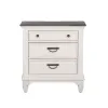 Liberty Furniture 417-BR61 Allyson Park - Nightstand With Charging Station - Wirebrushed White / Charcoal