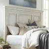Liberty Furniture 824-BR15 Heartland - King Panel Headboard - Antique White / Tobacco Tops