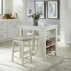 Liberty Furniture 942W-CD-3CTS Liberty Furniture 942W-CD-3CTS Brook Creek - 3 Piece Counter Set - White