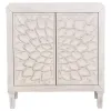CoasterElevations 953347 Clarkia - Accent Cabinet With Floral Carved Door - White