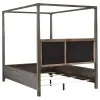 Coaster Fine Furniture 224931Q Gran Park - Queen Four Poster Canopy Bed - Dark Cocoa