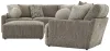 Jackson Furniture Industries 3145/63/59/31/96/28-28 Jackson Furniture Industries 3145/63/59/31/96/28-28 Turner - 5 Piece Sectional With RSF Cuddler With Cocktail Ottoman - Mushroom