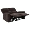 Coaster Fine Furniture 609572 Navarro - Chenille Upholstered Reclining Loveseat - Dark Brown