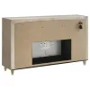 Coaster Fine Furniture 222663FB Lorient - 8-Drawer LED Bedroom Flame Box Dresser - Ivory Camel