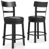 Ashley Furniture D546-624 Ashley Furniture D546-624 Valebeck - UPH Swivel Barstool  - Black