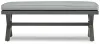 Ashley Furniture P518-600 Elite Park - Bench With Cushion - Gray